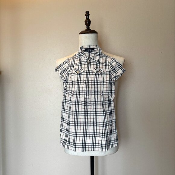 Burberry London Girls' Check Cotton Shirt Dress - Size 110 - Picture 1 of 13